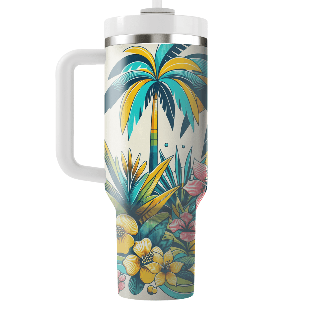 Summer Tropical Escape  Personalized Tumblers