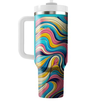 Cosmic Color Wave  Travel Tumblers