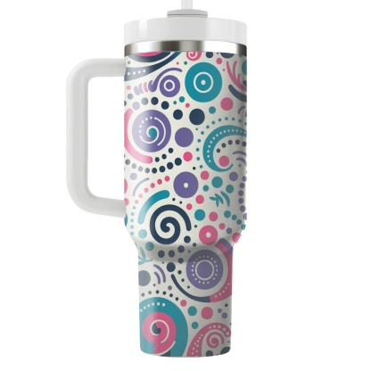 Dotted Spiral Whirl  Custom Tumblers