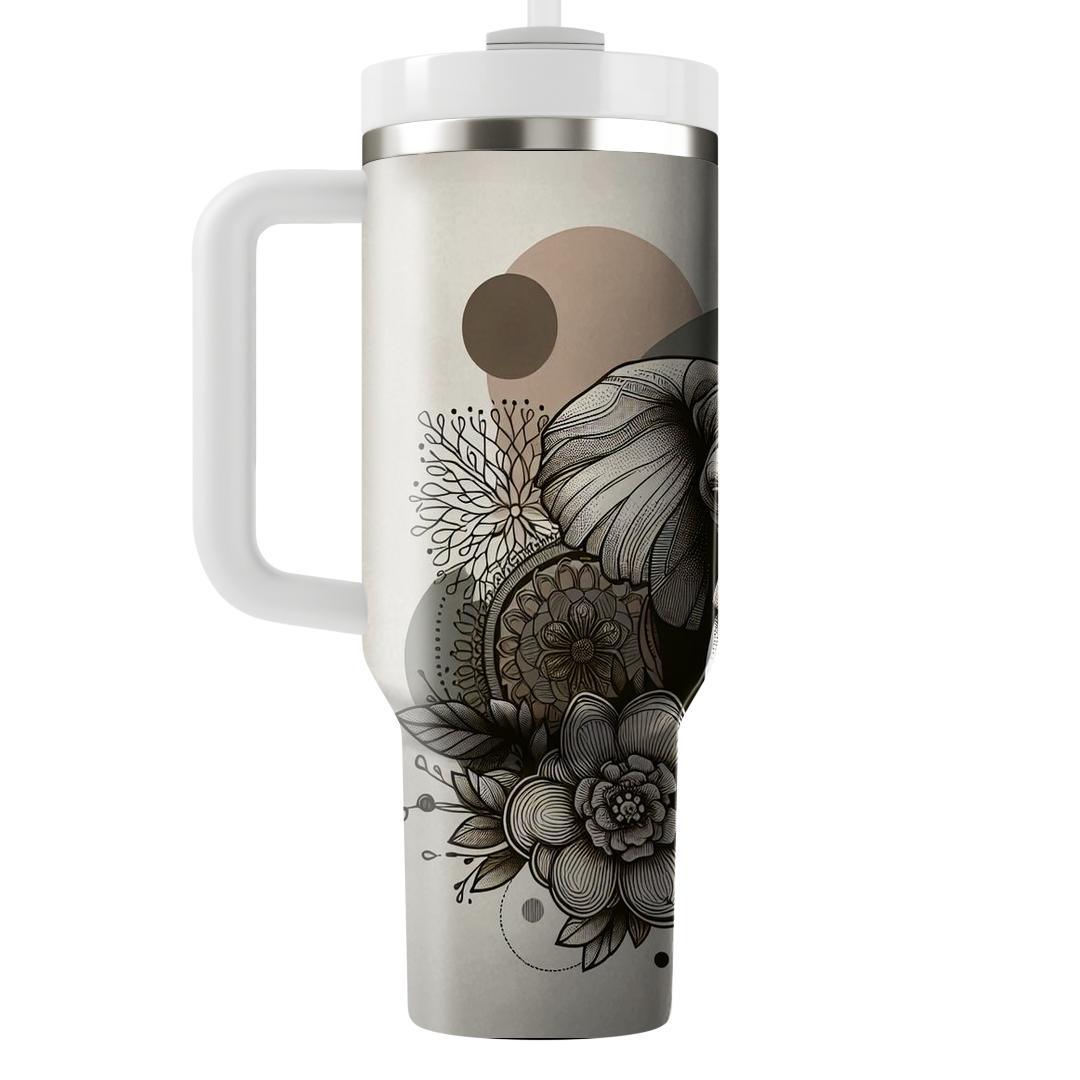 Artistic Elephant Reverie  Travel Tumblers
