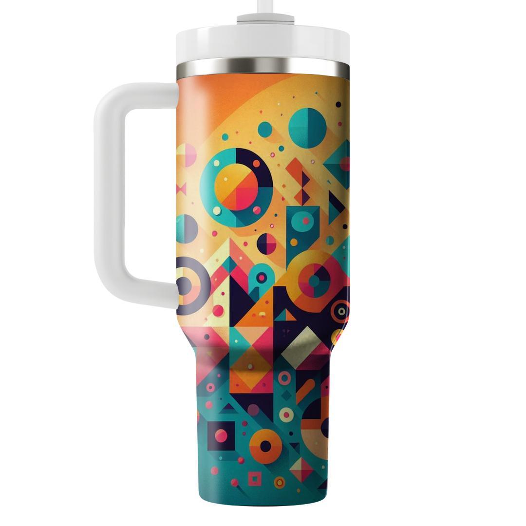 Funky Colorful Geometric  Travel Tumblers