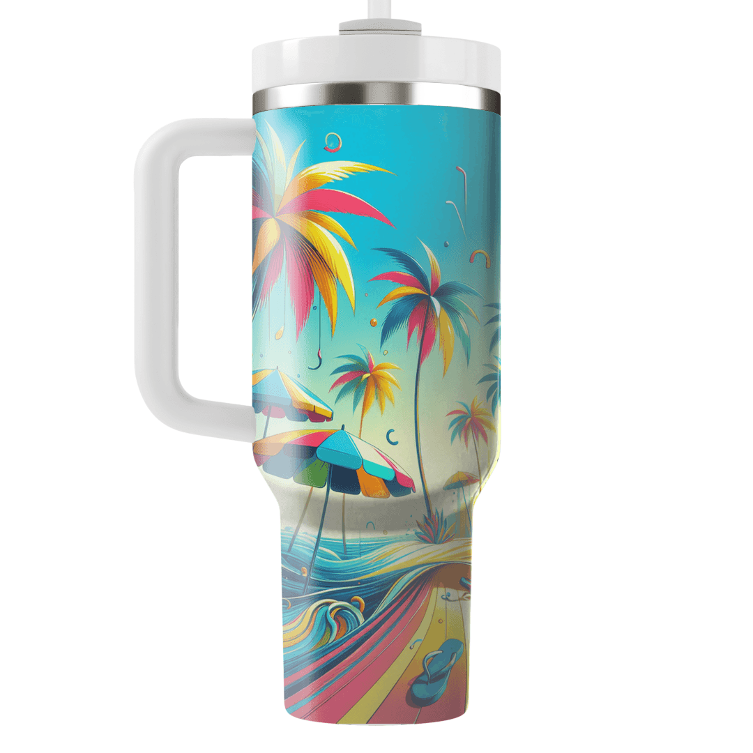 Summer Beach Paradise  Personalized Tumblers