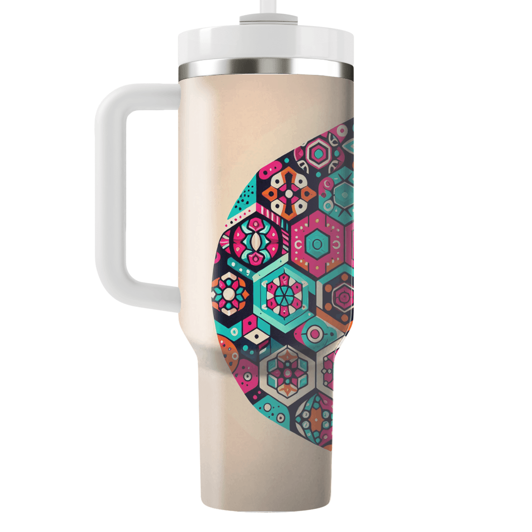 Colorful Hexagon Patterns  Custom Tumblers