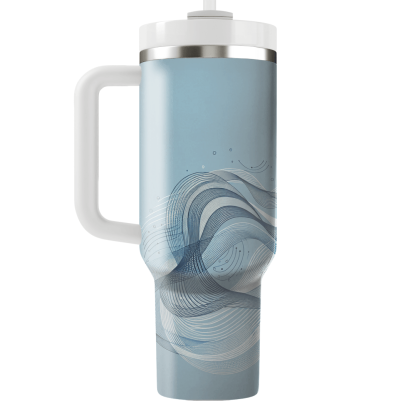 Abstract Wave Lines  Tumblers With Lids