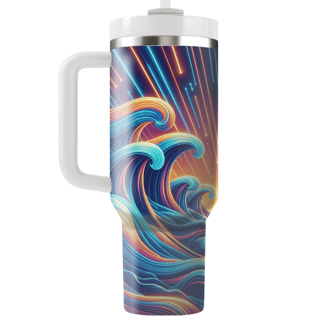 Electric Waves Travel Tumblers