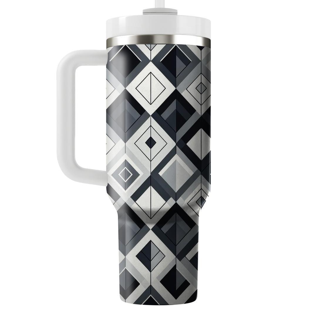 Abstract Diamond Grid  Insulated Tumblers