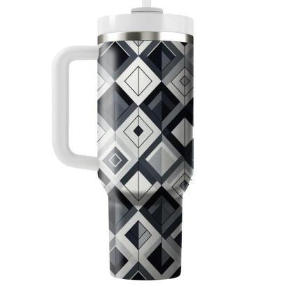 Abstract Diamond Grid  Insulated Tumblers
