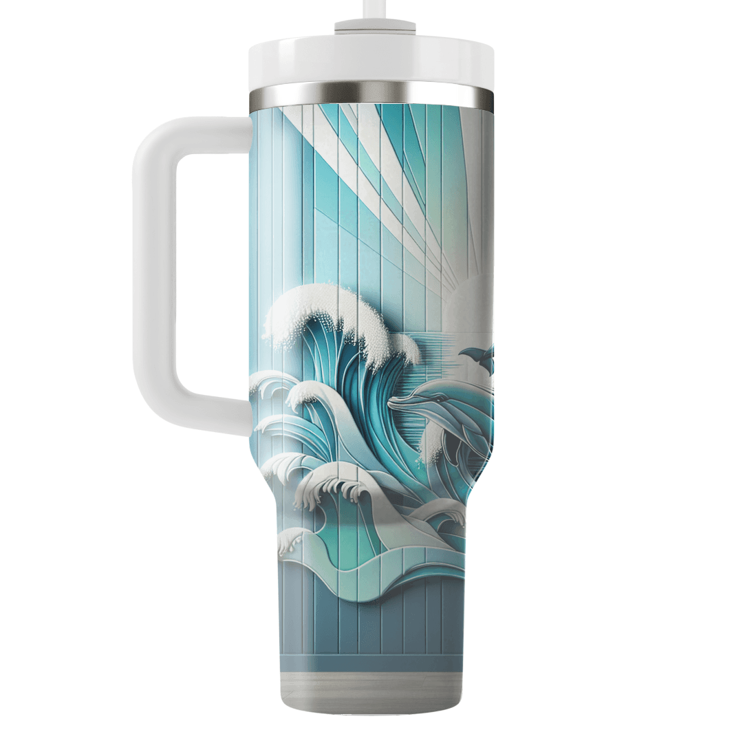 Underwater Dolphin Dance  Decorative Tumblers