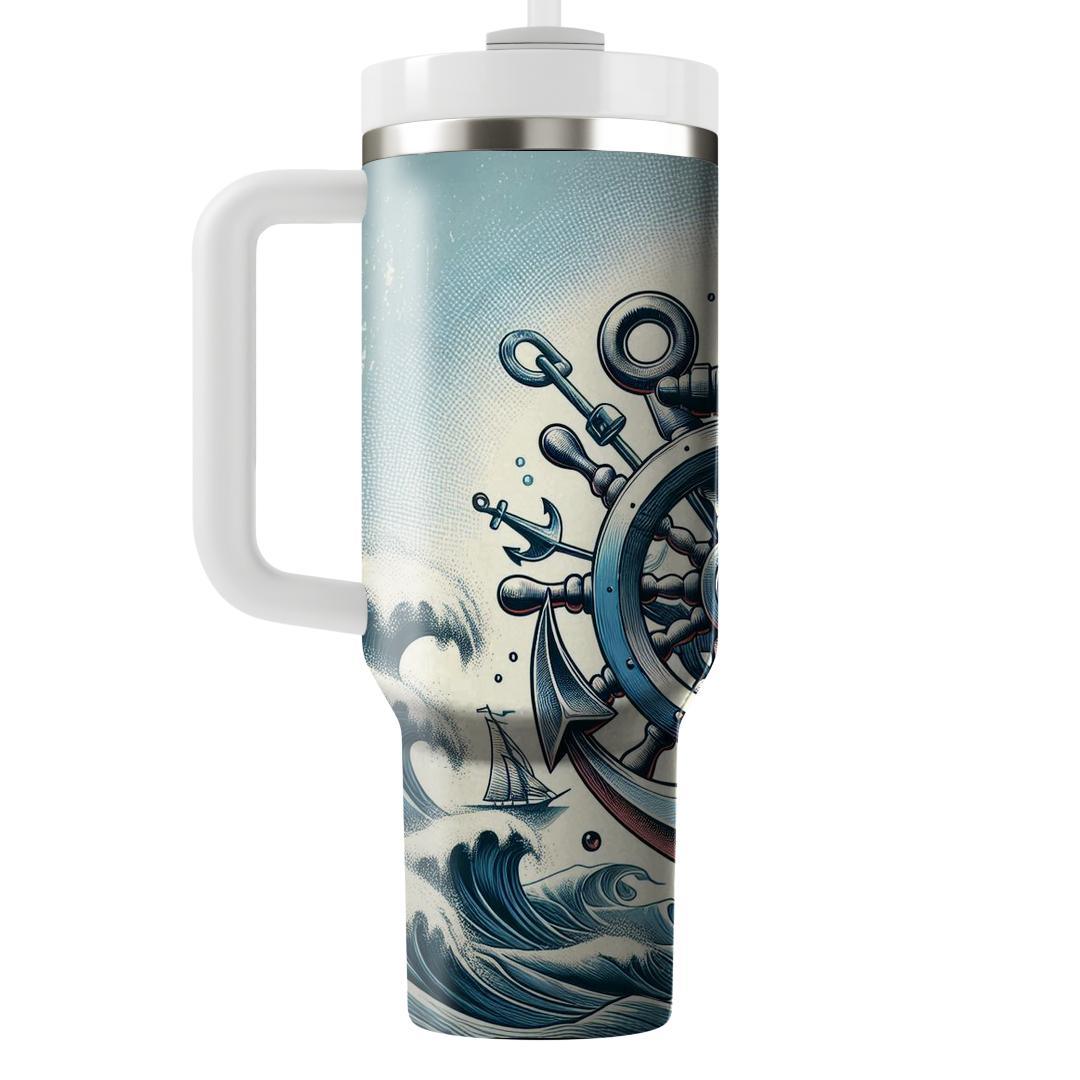 Summer Nautical Adventure Tumblers With Lids