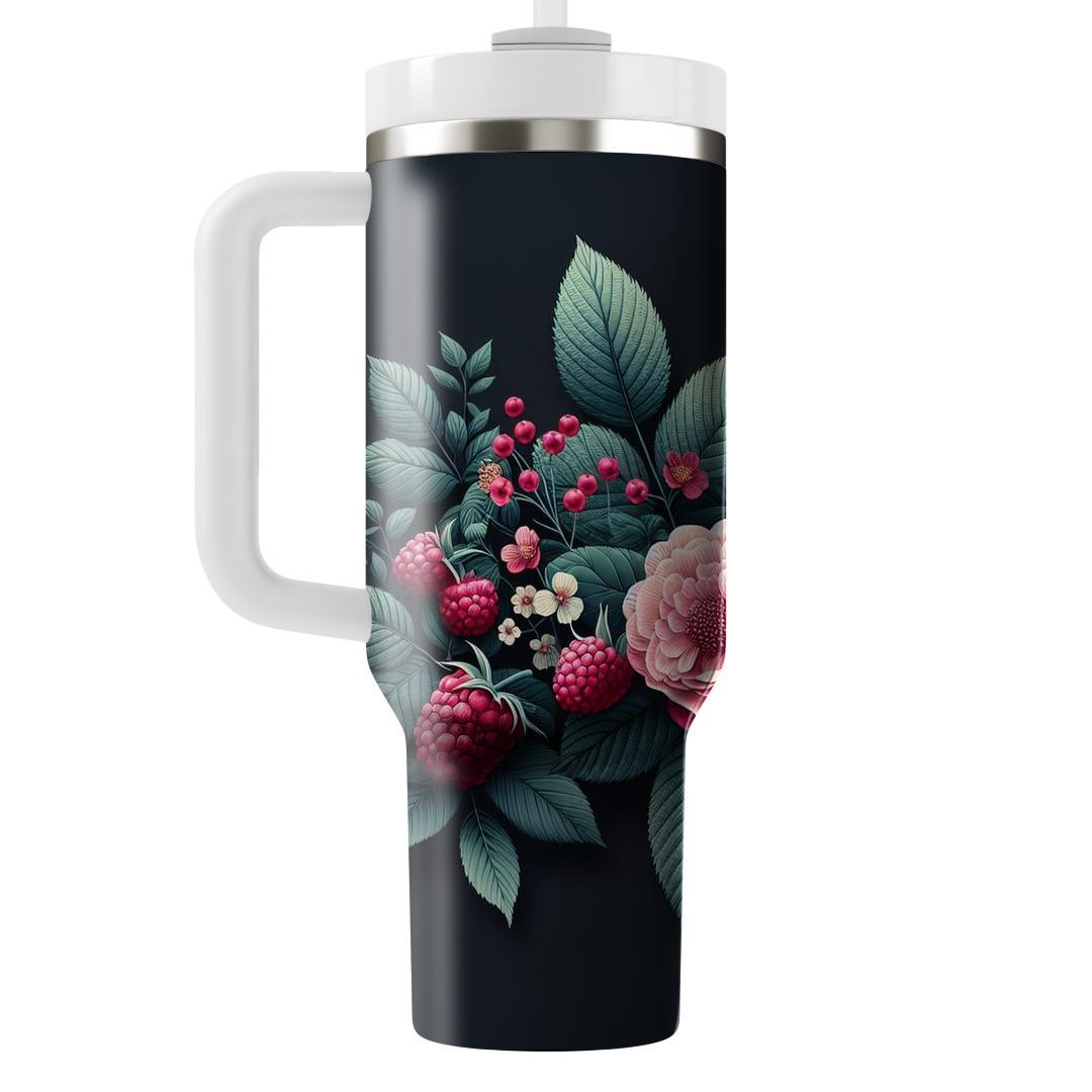 Raspberry Floral  Tumblers For Gifts