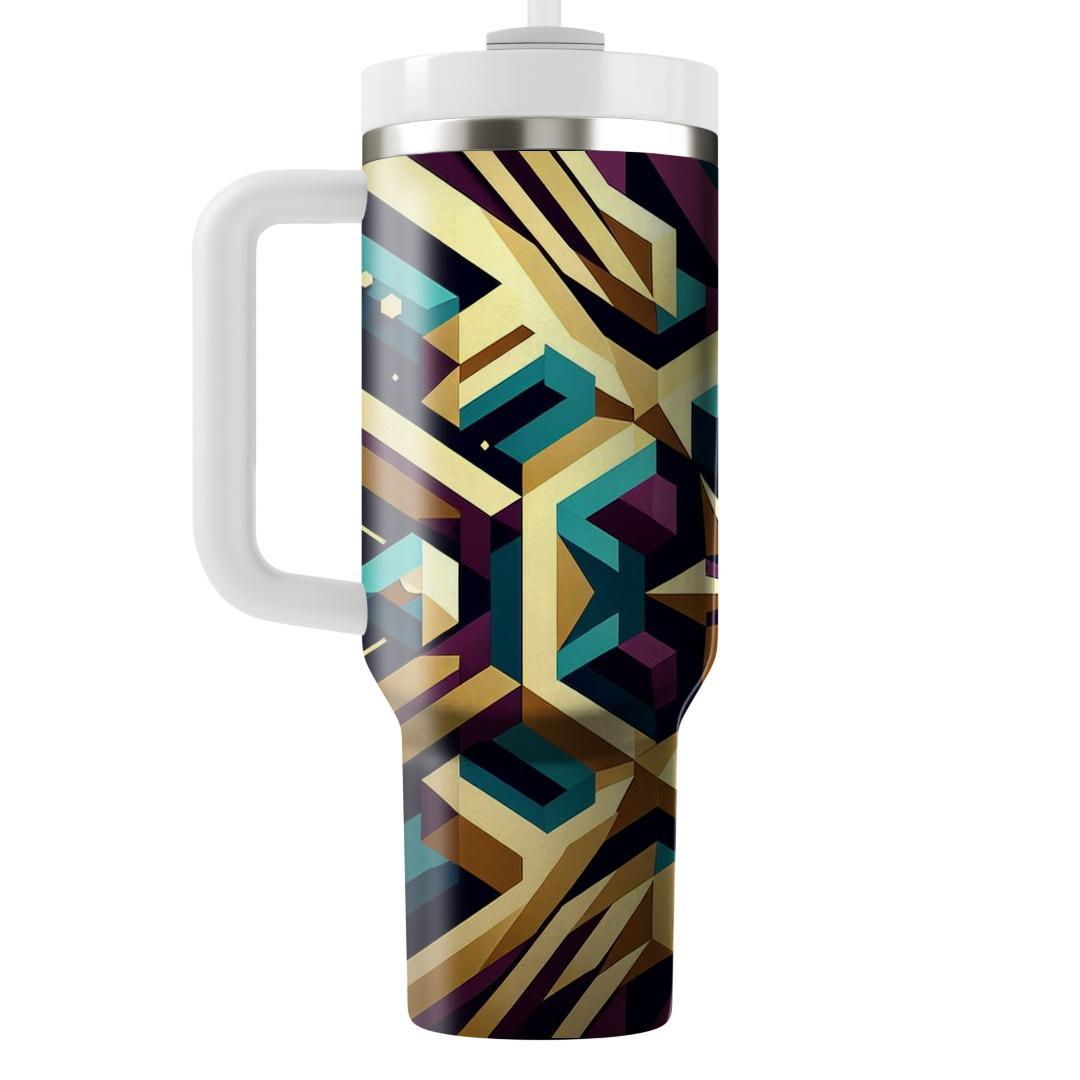 Geometric Hexagon Stars  Decorative Tumblers