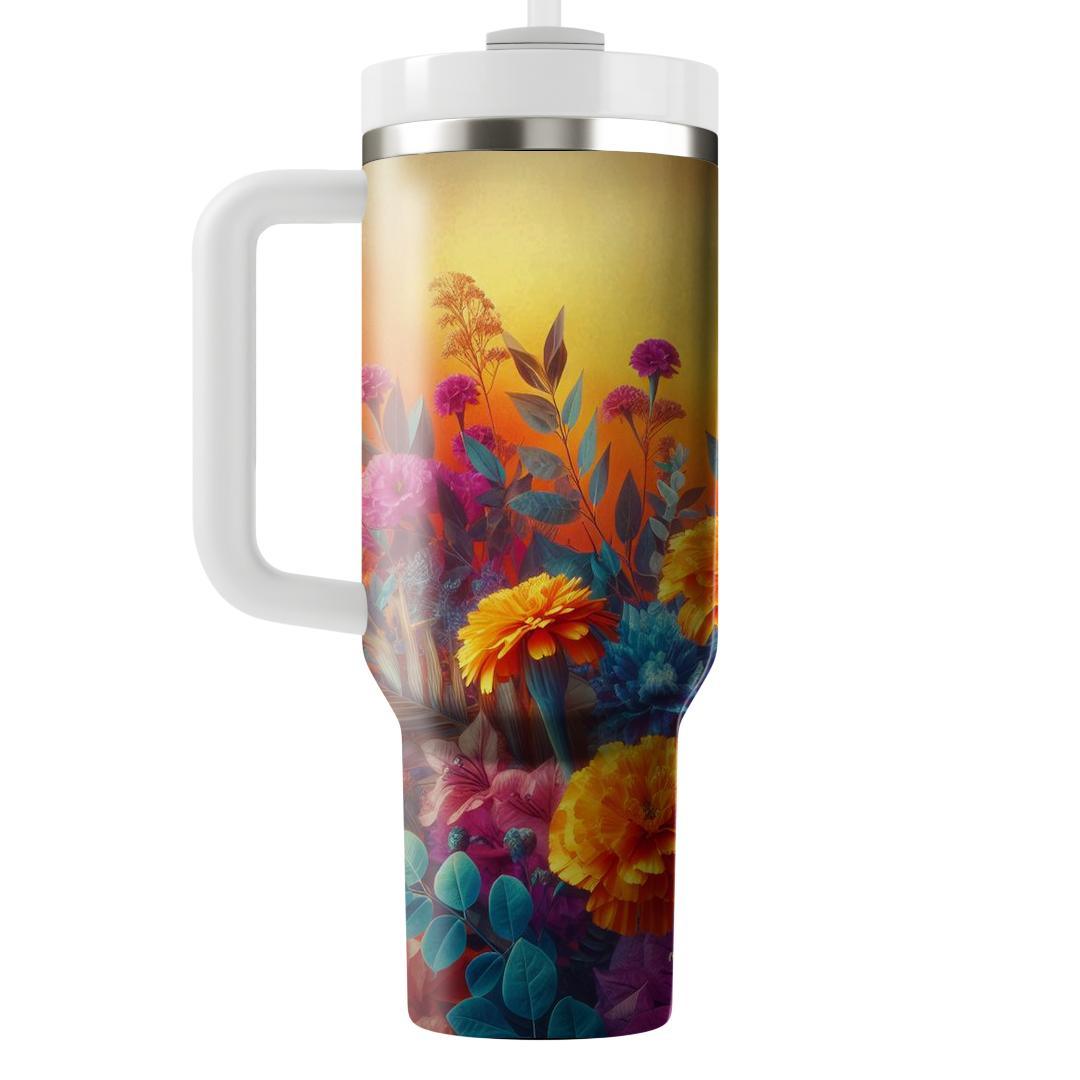 Sunset Floral Fiesta  Tumblers For Gifts