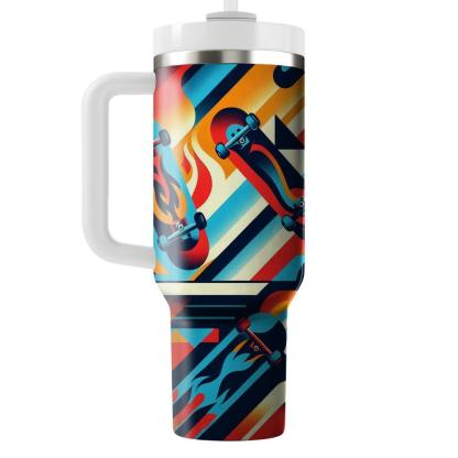 Vintage Skateboard Graphics  Personalized Tumblers