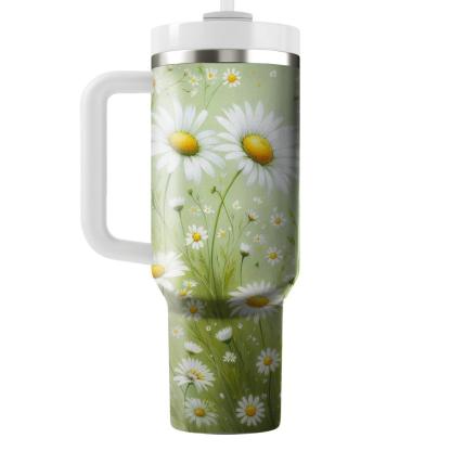 Rustic Field Of Daisies  Tumbler Cups