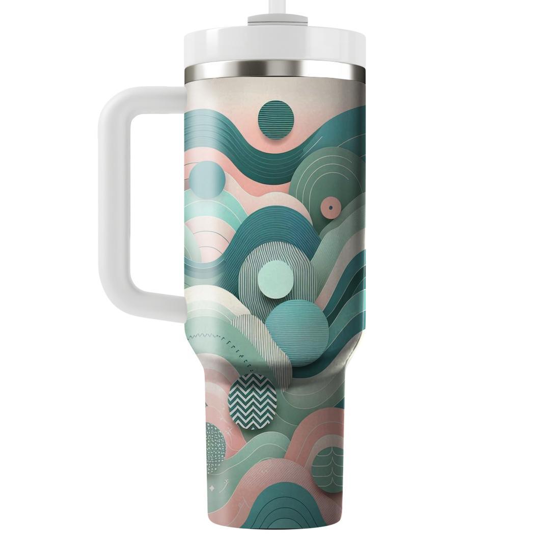 Retro Pastel Waves  Unique Tumblers
