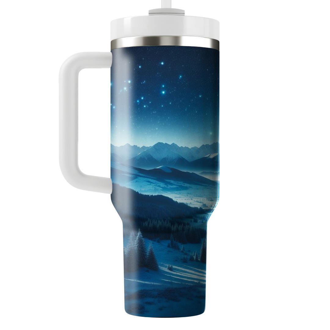 Snowy Mountain Escape  Unique Tumblers