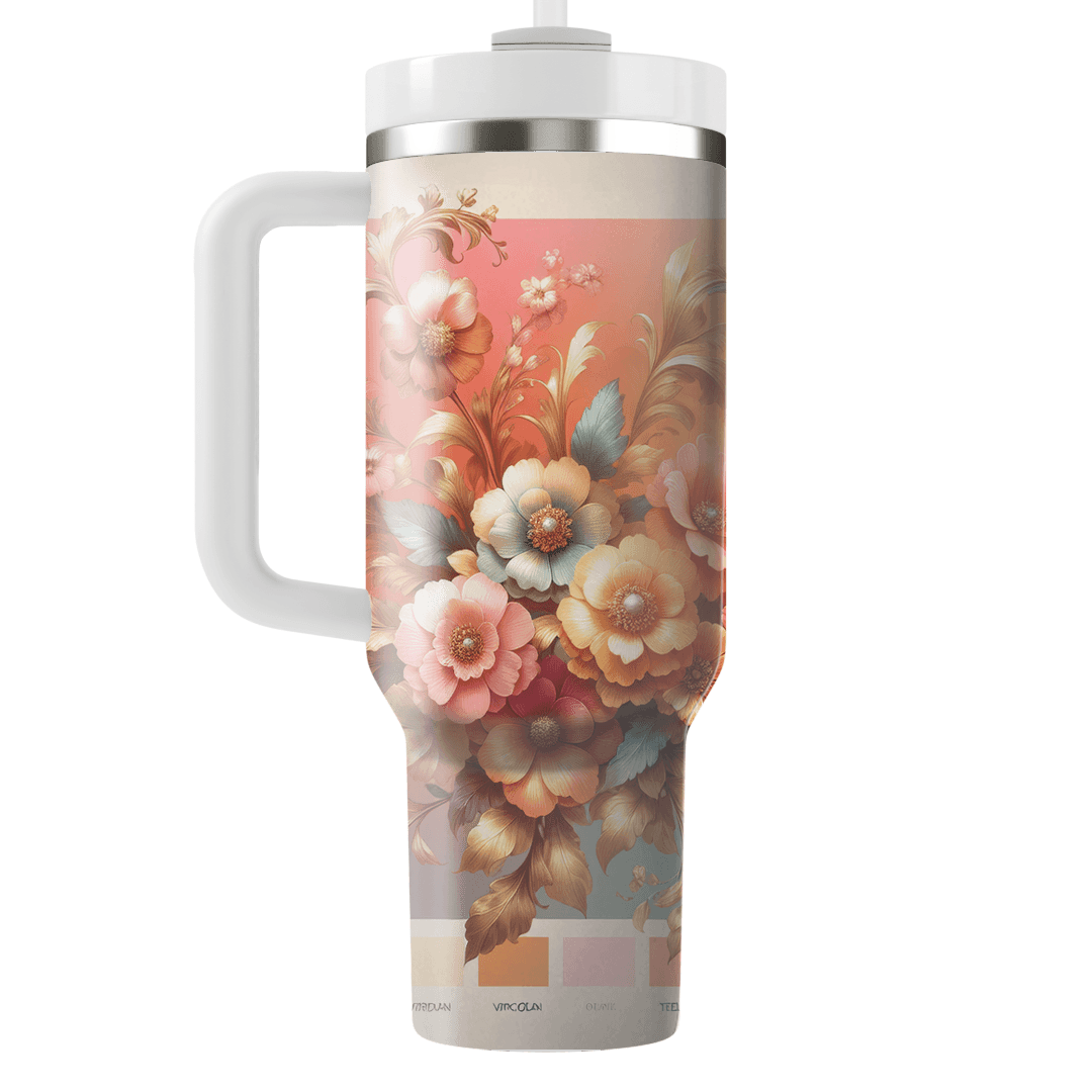 Floral Sunset Symphony  Custom Tumblers