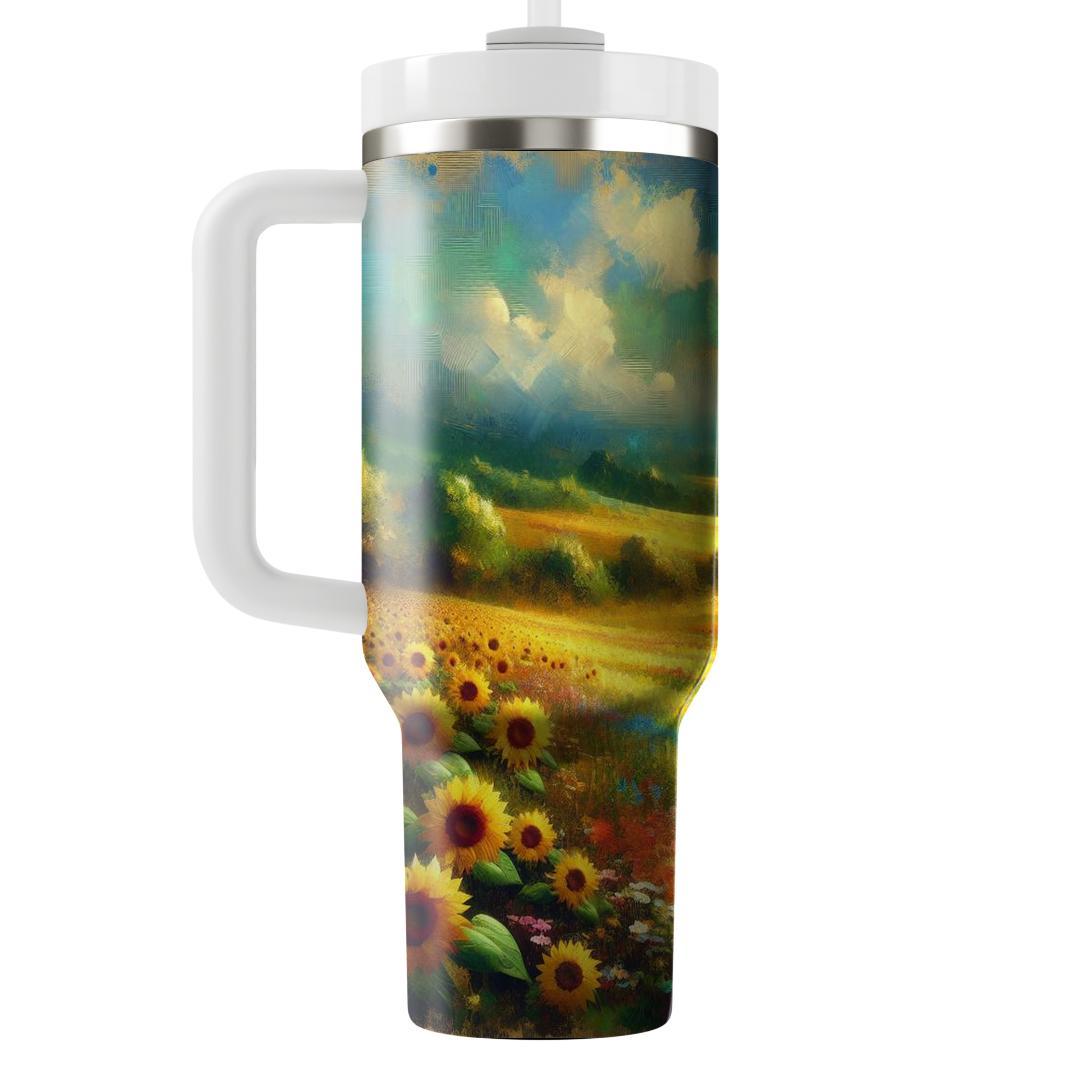 Sunny Summer Fields  Travel Tumblers