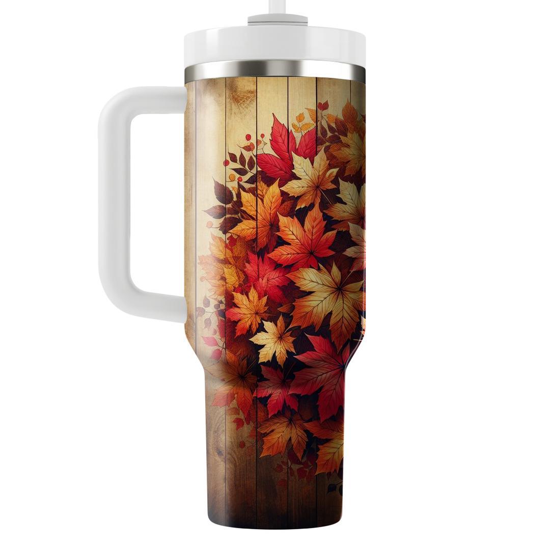 Autumn Maple Leaf Cascade  Tumbler Cups