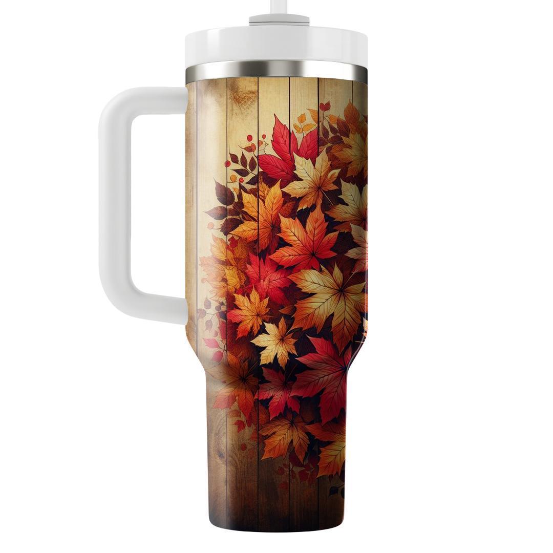 Autumn Maple Leaf Cascade  Tumbler Cups