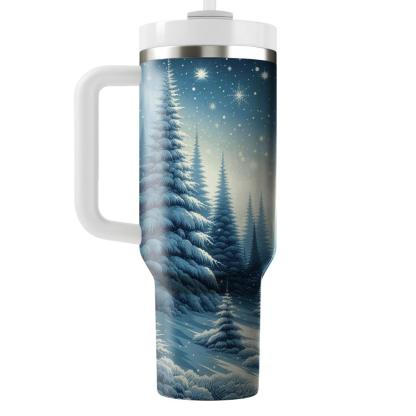 Winter Whispering Pines  Travel Tumblers