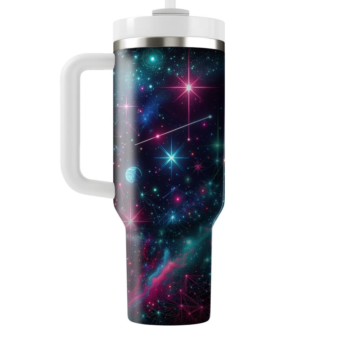 Electric Neon Stars  Custom Tumblers
