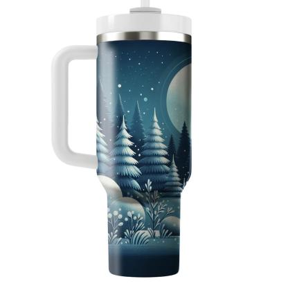 Winter Frosty Woodland  Travel Tumblers