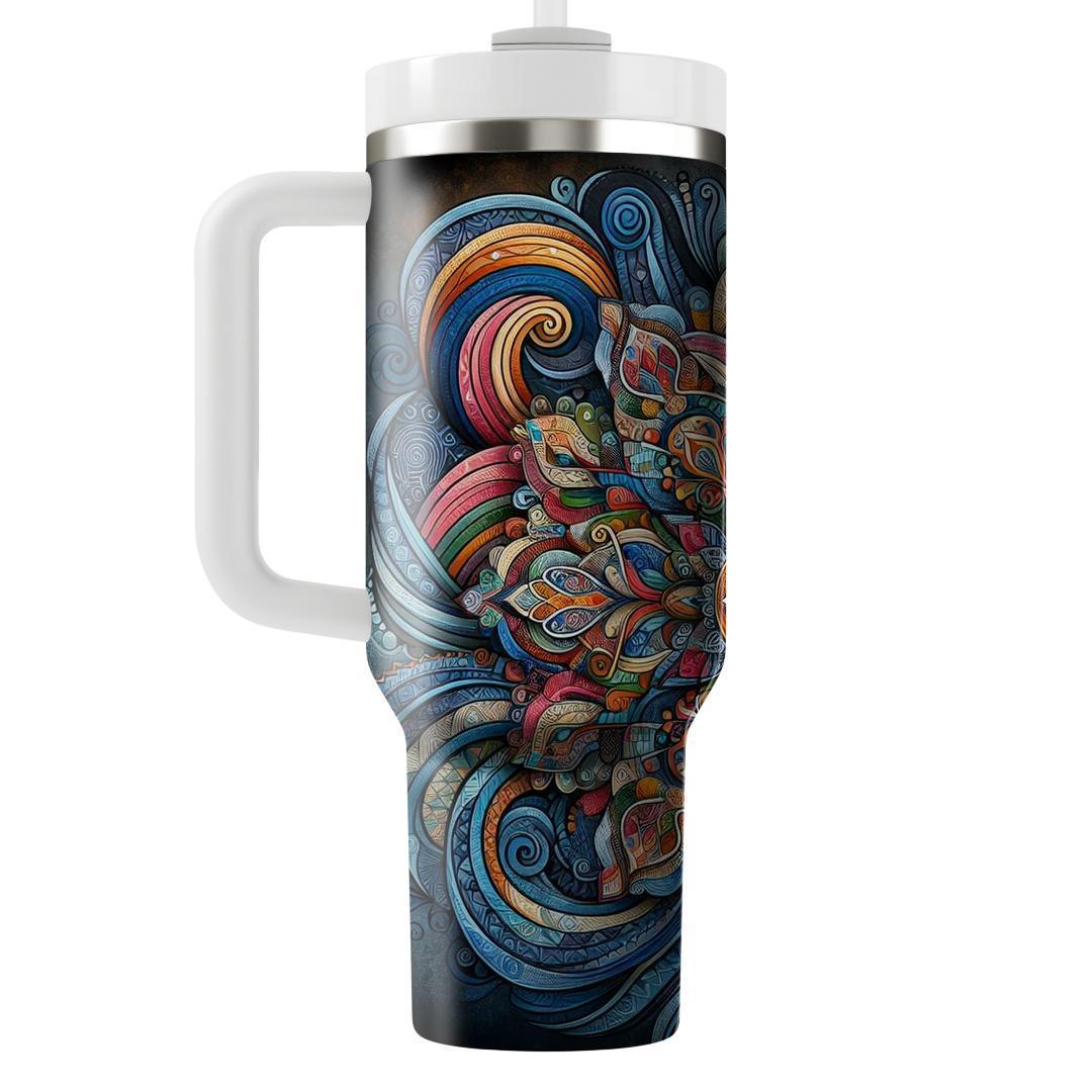 Kaleidoscope Of Unity - World Culture Day  Tumblers With Lids