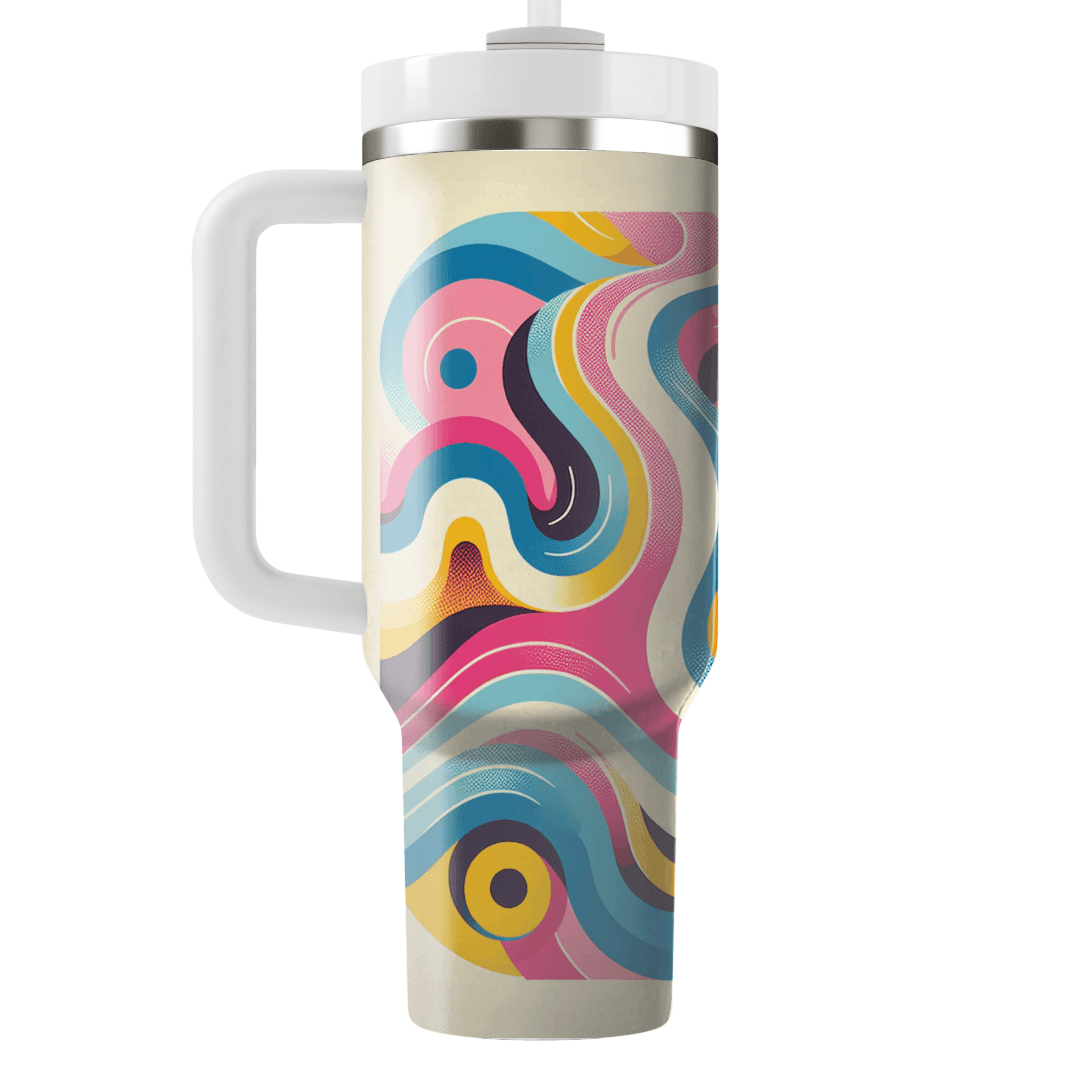 Groovy Geometric Waves Decorative Tumblers