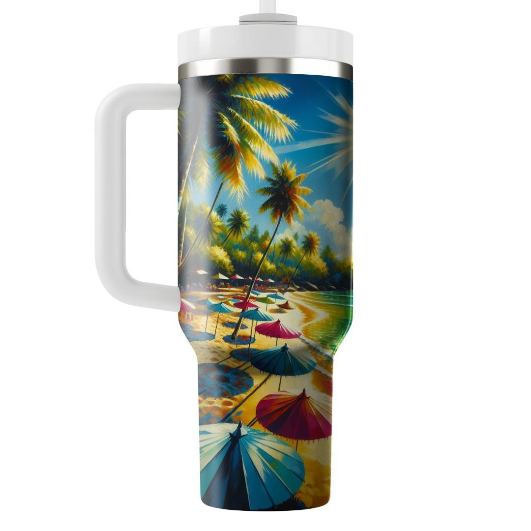 Summer Tropical Beach  Decorative Tumblers