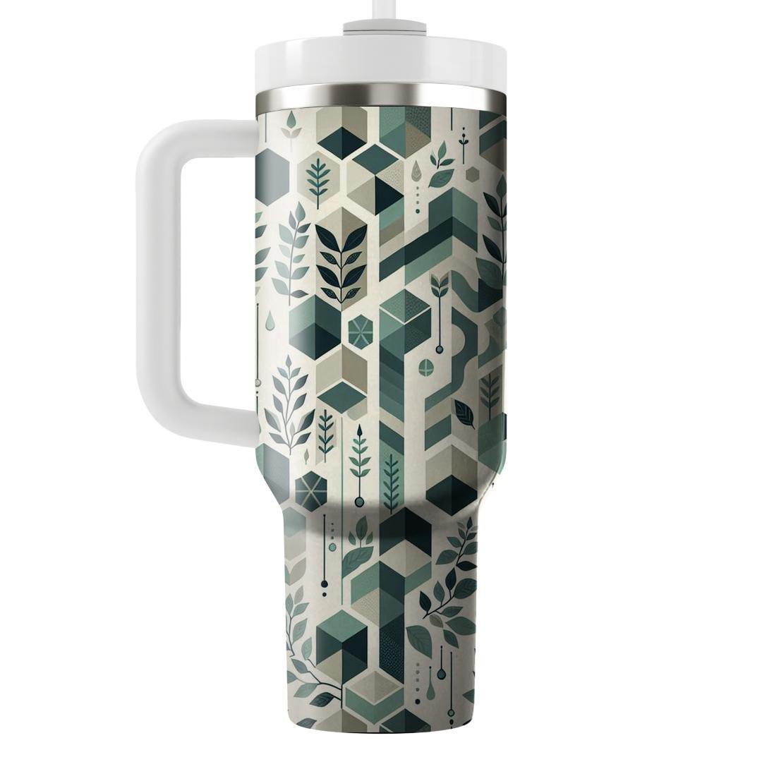 Hexagonal Leaf Cascade  Tumblers With Lids