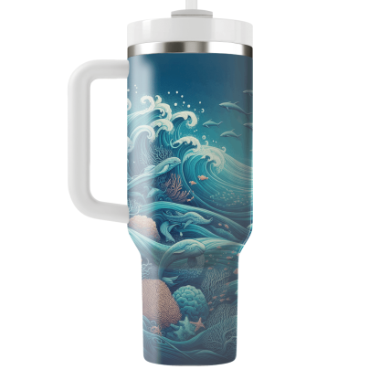 Cerulean Harmony - World Ocean Day  Decorative Tumblers