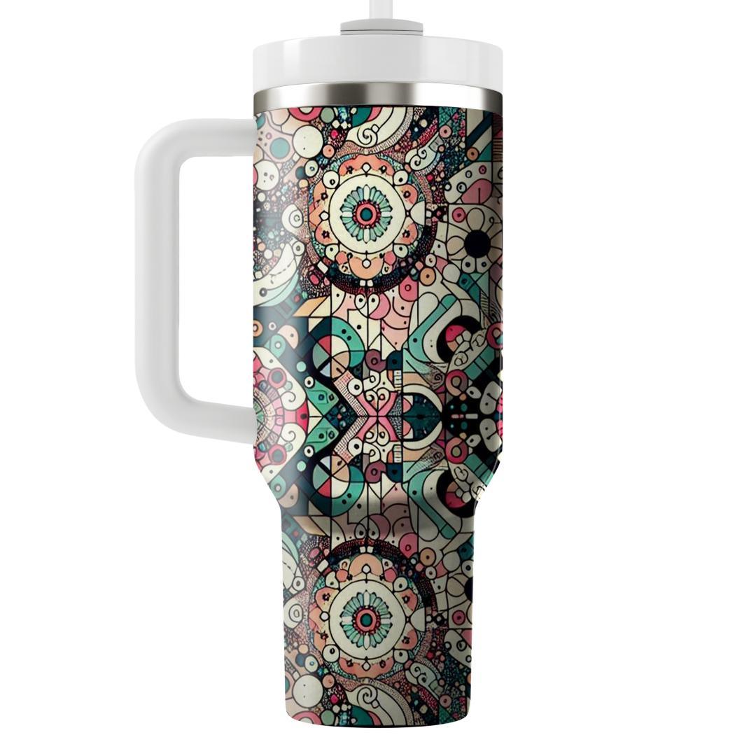 Kaleidoscopic Floral Vibes  Custom Tumblers