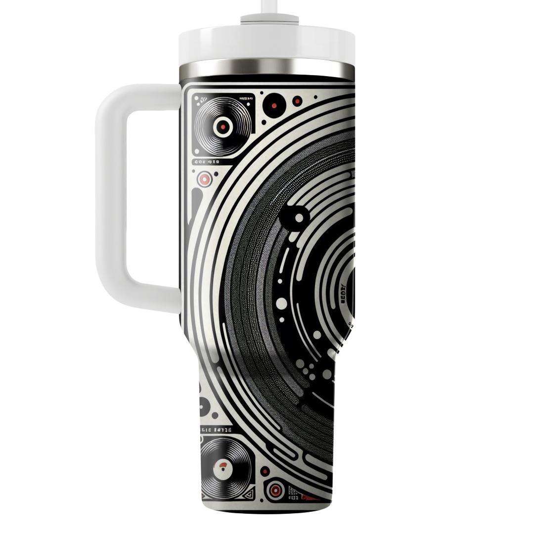 Funky Vinyl Record Spin  Tumbler Cups