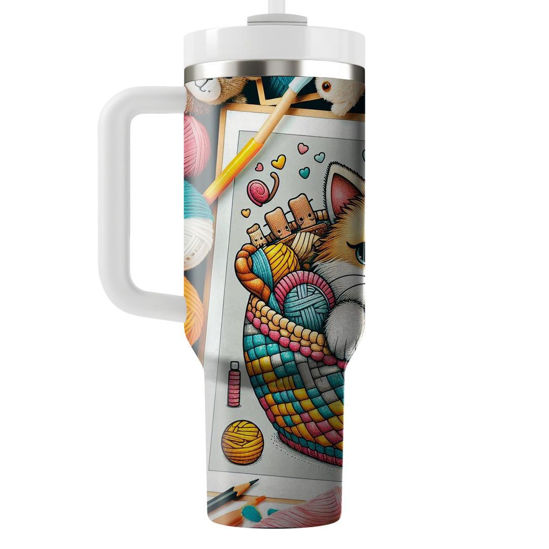 Funky Cat Nap  Travel Tumblers
