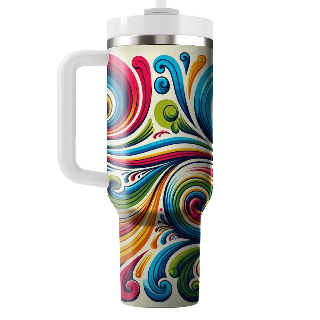  Rainbow Spirals  Travel Tumblers