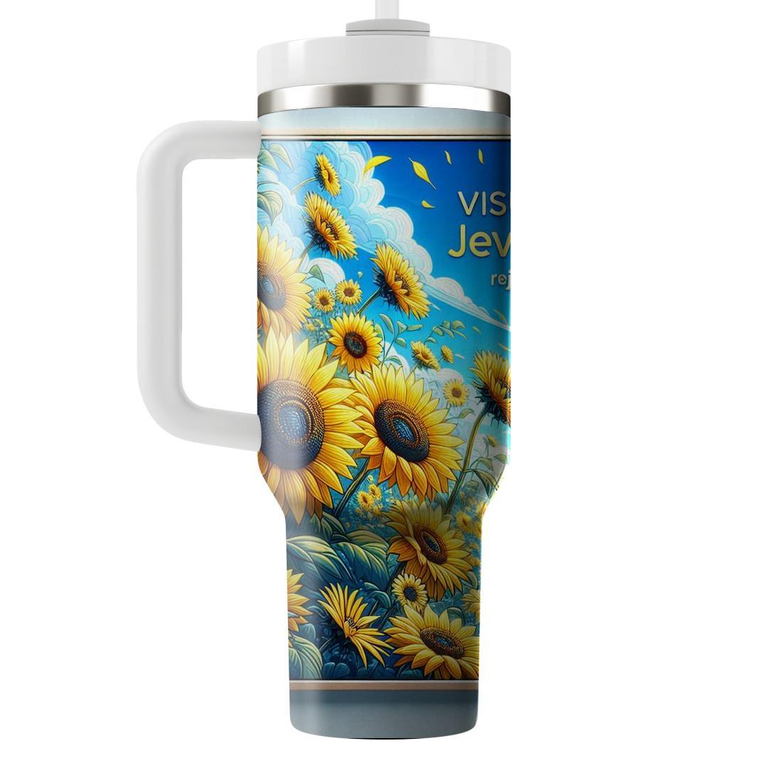 Joyful Sunflower Bloom  Tumblers For Gifts