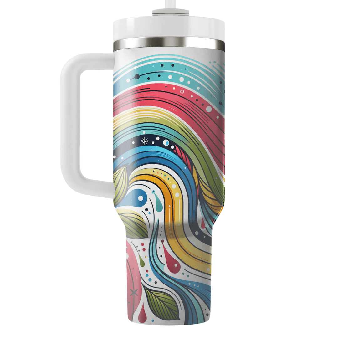 Spring Rainbow Renewal  Tumblers With Lids