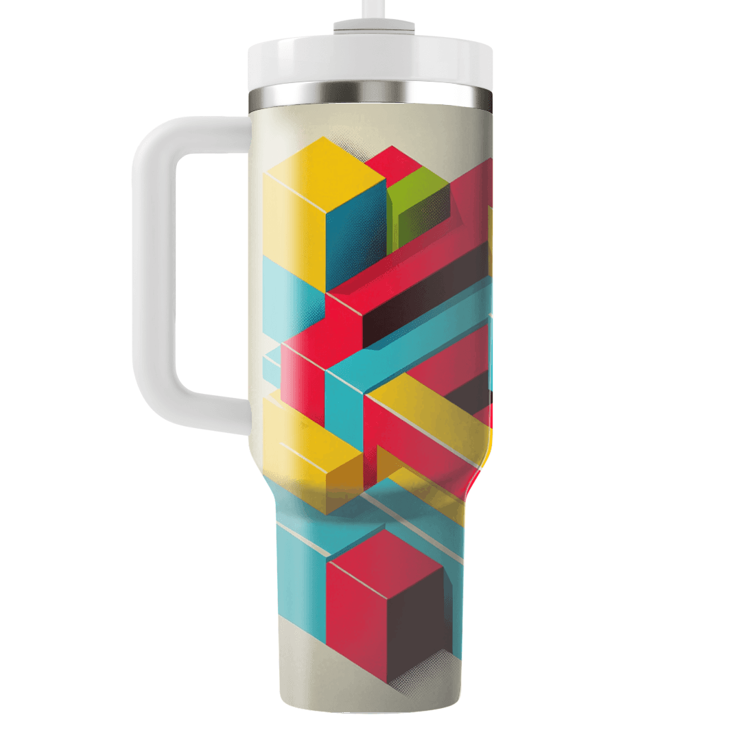 Retro Color Blocks  Custom Tumblers