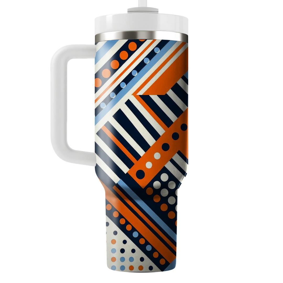 Sleek Stripes And Polka Dots  Decorative Tumblers