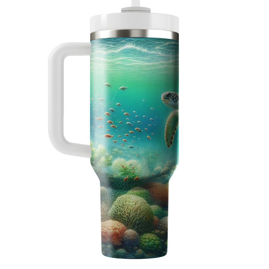 Elegant Turtle Serenity  Travel Tumblers