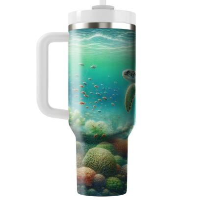 Elegant Turtle Serenity  Travel Tumblers