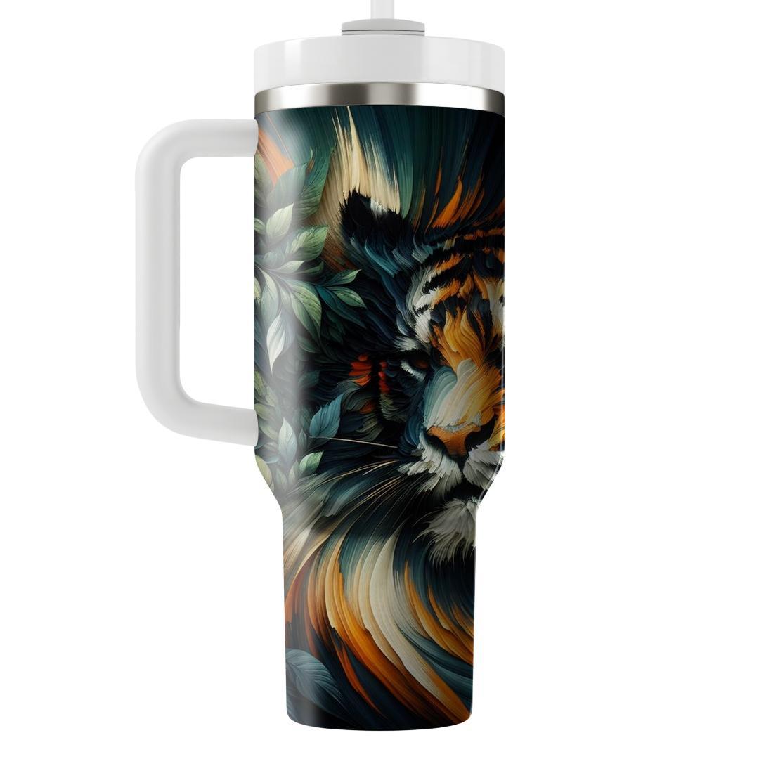 Abstract Tiger Spirit  Personalized Tumblers