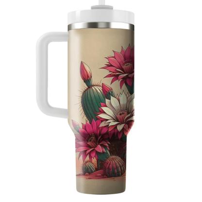 Desert Cactus Bloom  Insulated Tumblers