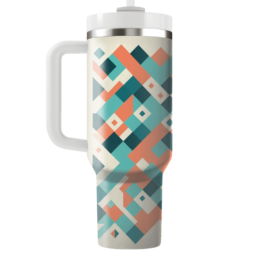 Mosaic Triangle Fusion  Tumblers With Lids