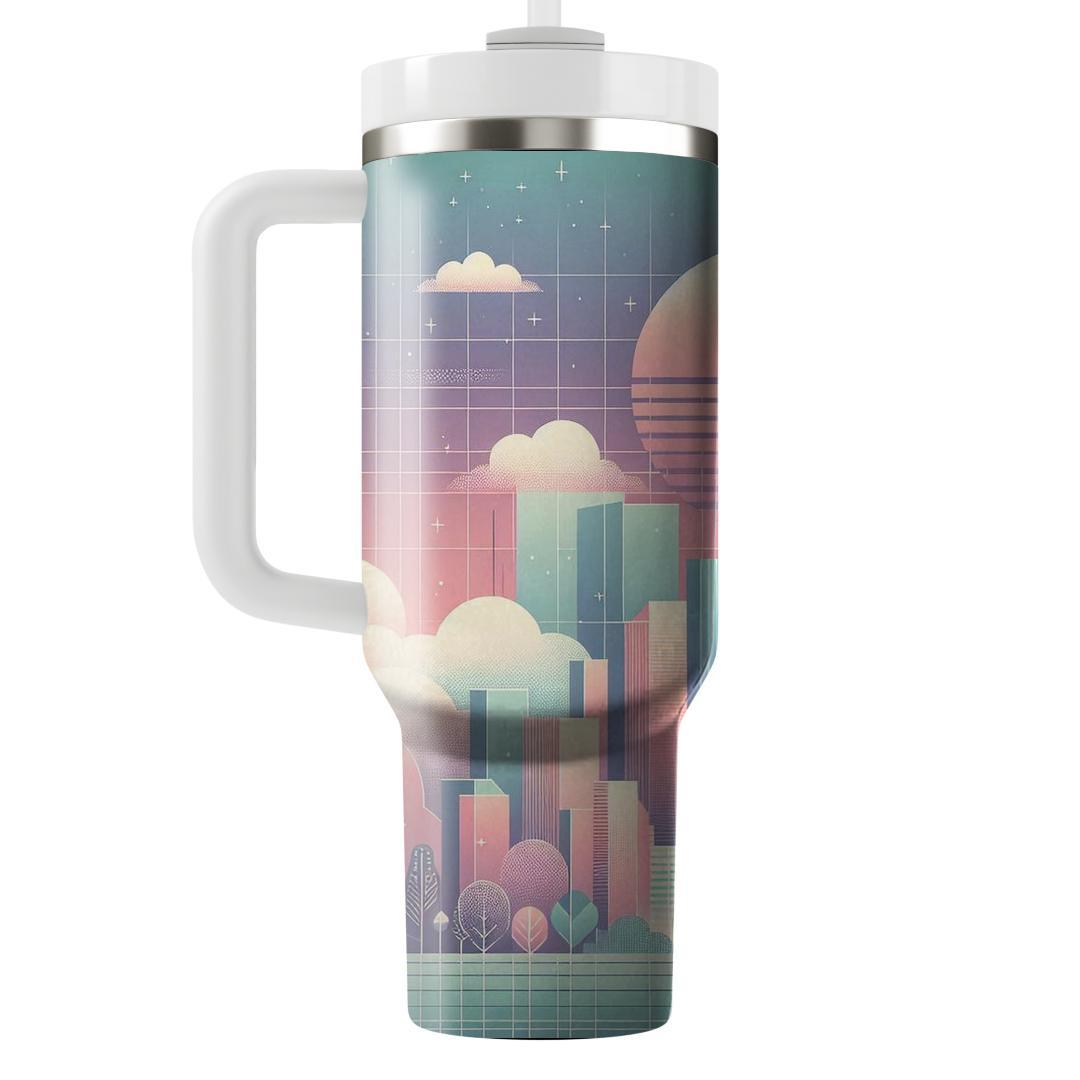 Pastel Skyline  Travel Tumblers