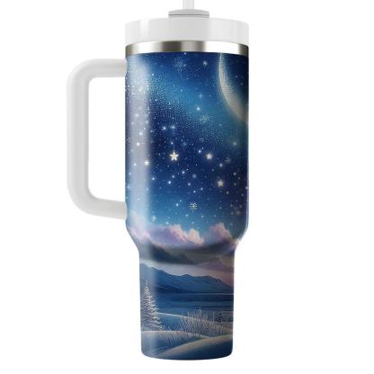 Winter Starry Night Escape  Tumbler Cups