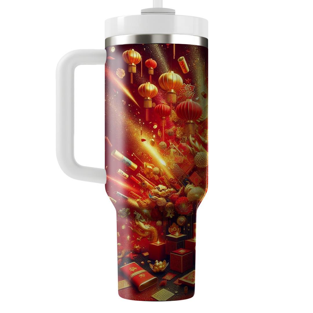 Bubbling Harmony - Chinese New Year  Tumblers With Lids