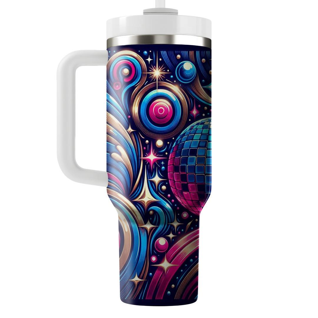 Cosmic Disco Delight  Travel Tumblers