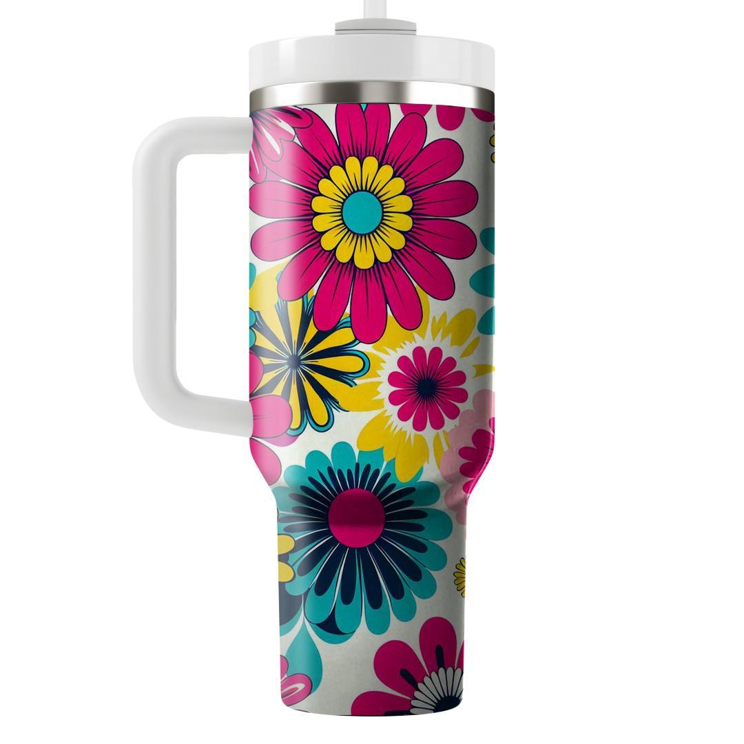 Mod Floral Retro  Travel Tumblers